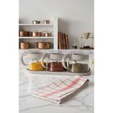 Kitchen Life 3'lü Standlı Kaşıklı Cam Baharatlık Seti 300 ml