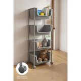 Kitchen Life 4 Katlı Tekerlekli Organizer Raf Oyuncak Dolabı Mutfak Rafı Banyo Rafı Sepet