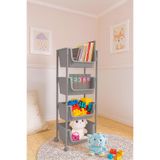 Kitchen Life 4 Katlı Tekerlekli Organizer Raf Oyuncak Dolabı,Mutfak Rafı , Banyo Rafı , Kiler Düzenleyici Sepet