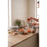 Kitchen Life 4'lü Çok Amaçlı Akordiyon Katlanır Kapaklı Çırpıcı ve Süzgeç Seti - Mutfak Çeyiz Seti