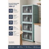 Kitchen Life 4'lü Portatif Istiflenebilir Organizer Dolap- Banyo Mutfak Dolapları Saklama Kutu - Bebe Mavisi