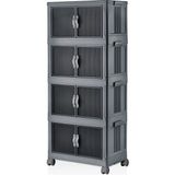 Kitchen Life 4'lü Portatif Istiflenebilir Tekerlekli Organizer Dolap - Saklama Kutusu Sepet