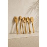 Kitchen Life 5 Parça Bambu Servis Takımı Servis Kaşık Kepçe Servis Seti