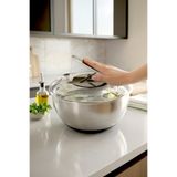 Kitchen Life 5 Parça paslanmaz Çelik Spinner Salata Kurutucu-Çok Amaçlı Saklama Kabı Seti