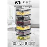 Kitchen Life 6 Lı 250 ml Buzdolabı ve Mikrodalga Saklama Kabı - Buzdolabı Organizeri Saklama Kutusu