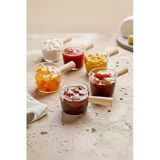 Kitchen Life 6 Lı Ahşap Saplı Mika Reçellik Sosluk Sofra Sunum Kahvaltı Seti - Ahşap Saplı Sunumluk 82 Ml Seffaf