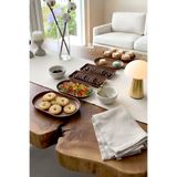 Kitchen Life 6'lı Ahşap Görünümlü Kahvaltılık Sunum Seti-İkram Tabakları,Dekoratif Kahvaltı Tabağı