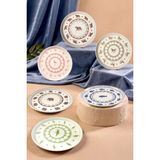 Kitchen Life 6'lı Özel Tasarım 20 cm Anatolian Pasta Tabak Seti - Tatlı Tabağı Seti Stackable