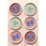 Kitchen Life 6'lı Özel Tasarım 20 cm Le rêve éveillé Pasta Tabak Seti-Tatlı Tabağı Seti Stackable