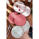 Kitchen Life 6'lı Özel Tasarım Handmade 21cm Yılbaşı Pasta Tabak Seti - 6 Adet Yeni Yıl Serisi Pasta Tabak Seti