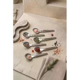Kitchen Life 6'lı Paslanmaz Çelik Baharat Kaşığı ,Kahve ve Şeker Kaşığı 8 cm