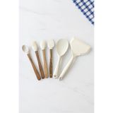 Kitchen Life 6’lı Silikon ve Ahşap Saplı Mutfak Gereçleri Seti – Isıya Dayanıklı Spatula, Kaşık ve Fırça Seti