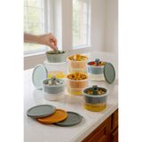 Kitchen Life 6'lı Sızdırmaz Kapaklı Süzgeçli Salamura Zeytin Turşu Saklama Kabı 650 ml