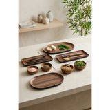 Kitchen Life 8'li Ahşap Görünümlü Kahvaltılık Sunum Seti-Servis Tabakları ve Kaseler,Dekoratif Tabak Seti