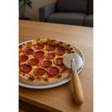 Kitchen Life Akasya Saplı Pizza Kesici Paslanmaz Çelik Pizza Dilimleyici