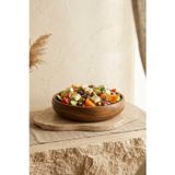 Kitchen Life Akasya Yuvarlak Çok Fonksiyonlu Meyvelik,salata Sunum Kasesi Dekoratif Kase 24 cm