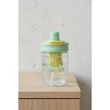 Kitchen Life Askılı Pipetli Sızdırmaz Meyve Hazneli Detoks Suluk 600 ml - Yeşil