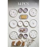 Kitchen Life Bahar Dalı Kahvaltı Takımı-Lüx Kahvaltılık Sunum Seti Tabağı