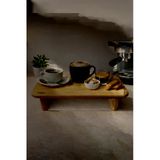 Kitchen Life Bambu Ayaklı Kesme Tahtası Ve Sunum Tabağı - Sunumluk Kahverengi