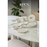 Kitchen Life Cherry Stackable Kahvaltı Takımı - Kirazlı Kahvaltılık Sunum Tabağı Kırmızı