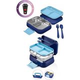 Kitchen Life Happii Çocuklar İçin Paslanmaz Çelik Beslenme Kabı 1030 ml Sızdırmaz Silikon Conta
