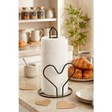 Kitchen Life Kalp Figürlü Paslanmaz Metal Peçetelik-Rulo Kağıt Havluluk 26 Cm