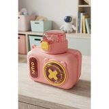 Kitchen Life Kamera Şekilli Askılı Pipetli Sızdırmaz Polikarbon Suluk 600ML - Pembe