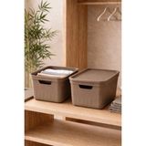 Kitchen Life Kapaklı Çok Amaçlı Saklama Kutusu-Dolap Içi Düzenleyici 17 Litre - Gri