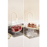 Kitchen Life Katlanır Kulplu Sebze Meyve Süzgeçli Saklama Kabı - Buzdolabı Saklama Kutusu
