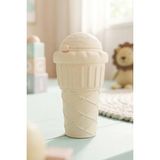 Kitchen Life Külah ve Dondurma Şekilli Askılı Pipetli Sızdırmaz Suluk 500ML - Bej