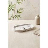 Kitchen Life Mermer Desenli Oval Kahvaltılık ve Ikram Tepsisi 23 cm