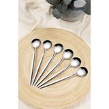 Kitchen Life Paris 6'lı Paslanmaz Çelik Tatlı Kaşığı - 18/10 Stainless Steel