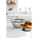 Kitchen Life Paslanmaz Çelik Profesyonelia 4 Parça Rendeli Karıştırma Kabı ve Saklama Kabı - Çırpma Kabı Kase