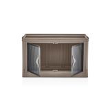 Kitchen Life Portatif Istiflenebilir Tekerleksiz Organizer Dolap - Plastik Dolap Banyo Mutfak Dolapları Kahverengi