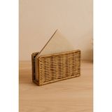 Kitchen Life Rattan Dikdörtgen Hasır Peçetelik Doğal Rattan Malzeme 14x8,5 cm Şık Tasarım