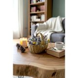 Kitchen Life Rattan Kapaklı Hasır Sunumluk SepeT-Dekoratif Düzenleyici Sepet,Çok Amaçlı Saklama Sepeti