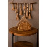 Kitchen Life Rattan Oval Hasır Peçetelik Doğal Rattan Malzeme ile Şık ve Fonksiyonel 14x8,5 cm