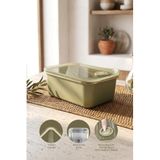 Kitchen Life Stainless Paslanmaz Çelik Vakumlu Saklama Kabı,Fırın Ve Kek Kabı 1,3Lt Yemek Kabı Sefer Tası,Yeşil