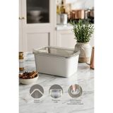 Kitchen Life Stainless Paslanmaz Çelik Vakumlu Saklama Kabı,fırın ve Kek Kabı 1,65LT Yemek Kabı Sefer Tası - Gri