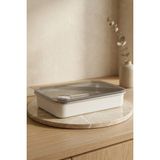 Kitchen Life Stainless Paslanmaz Çelik Vakumlu Saklama Kabı,fırın ve Kek Kabı 1,9 Lt Yemek Kabı Sefer Tası - Gri