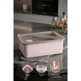 Kitchen Life Stainless Paslanmaz Çelik Vakumlu Saklama Kabı,fırın ve Kek Kabı 4 Lt Yemek Kabı Sefer Tası - Pembe