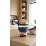 Kitchen Life Take'n Go Hazır Kapaklı Kaşıklı Yoğurt Yulaf Müsli Saklama Kabı Taşınabilir Yemek Kabı 600 ml - Lacivert