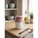 Kitchen Life Take'n Go Hazır Kapaklı Pratik Kaşıklı Taşınabilir Yoğurt Müsli Saklama Kabı 650 ml - Mor