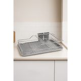 Kitchen Life Tek Katlı Bulaşıklık Bardak Tabak ve Çatal Kaşık Kurutmalık Tabaklık Organizeri