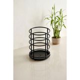 Kitchen Life Tezgah Üstü Paslanmaz Metal Kaşıklık,kepçelik-Ferforje Kirli Kaşıklık - Siyah