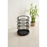 Kitchen Life Tezgah Üstü Paslanmaz Metal Kaşıklık,kepçelik-Ferforje Kirli Kaşıklık - Siyah