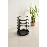 Kitchen Life Tezgah Üstü Paslanmaz Metal Kaşıklık,kepçelik-Ferforje Kirli Kaşıklık - Siyah