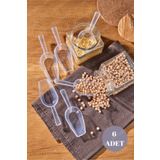 Kitchen Line 6 Adet Baharat Kaşığı - Şeker Reçel Baharatlık Kaşığı Şeffaf Büyük Boy