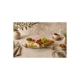 Kitchen Line AHŞAP AYAKLI DEKORATİF CAM SUNUM TEPSİSİ – 22 x 34 cm