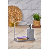 Kitchen Line ASKILI MUTFAK SIVI SABUNLUK- MUTFAK BEZİ ASKILI, SÜNGER HAZNELİ- MUTFAK LAVABO SETİ GRİ